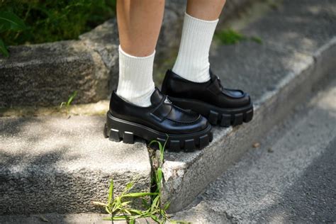 prada loafers with laces.